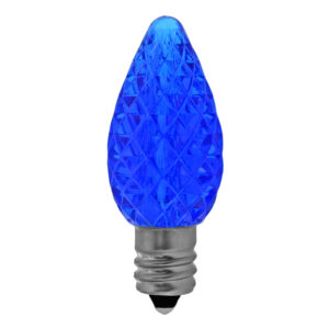E12 Led Bulb C7 LED Faceted Blue in 120V