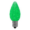 E12 Light Bulb C7 LED Faceted Green in 120V