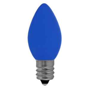 C7 Candelabra LED Bulbs LED Opaque Blue in 120V