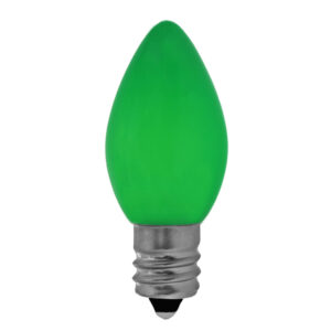 C7 Replacement Bulbs LED Opaque Green in 120V