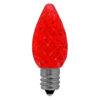 C7 LED Faceted Red Bulb in 120V E12