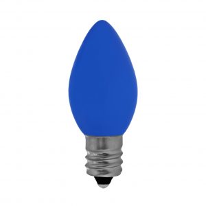 C7 Candelabra LED Bulbs LED Opaque Blue in 120V