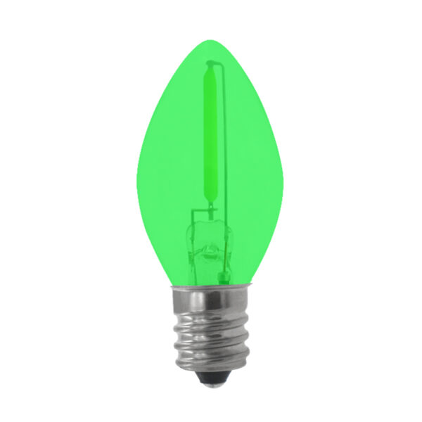 C7 Led Filament Bulb Green Glass in 120V E12