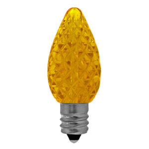 C7 Bulb Faceted Yellow in 120V E12