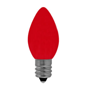 Christmas Replacement Light Bulbs C7 Opaque Red in 120V E12