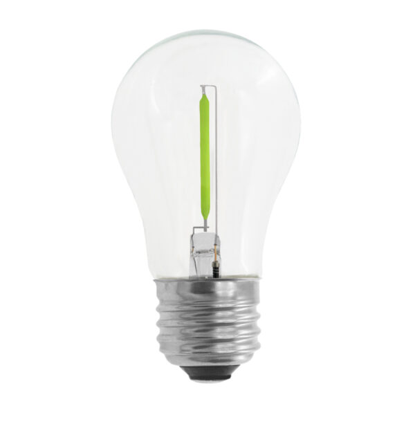 Led A15 Bulb Light Bulbs Clear Glass Green in 120V E26