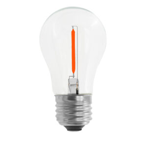 A15 Led Light Bulbs Clear Glass Orange in 120V E26