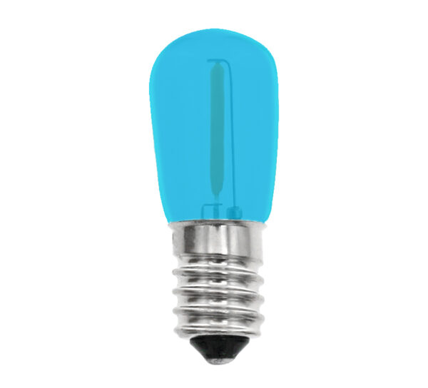 B19 LED Bulb Clear Glass Blue in AC 14V E14
