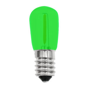 B19 LED Lamp Clear Glass Green in AC 14V E14