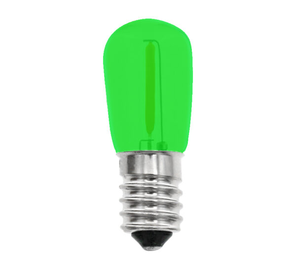 B19 LED Lamp Clear Glass Green in AC 14V E14