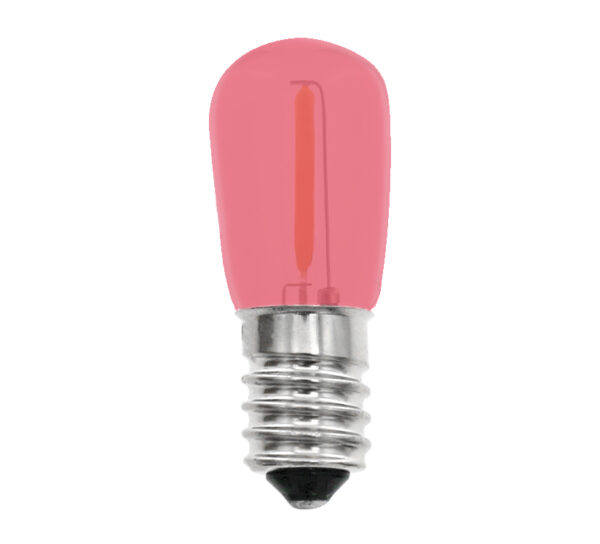 B19 Bulb LED Clear Glass Pink in AC 14V E14