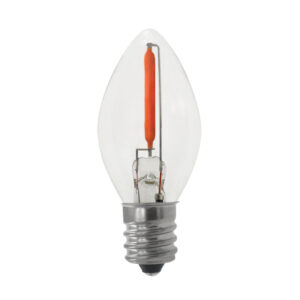 Night Light Bulb C7 Led Bulb Clear Glass Red in 120V E12