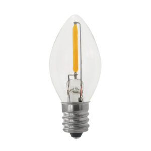 C7 Bulb Clear Glass Warm White in 120V E12