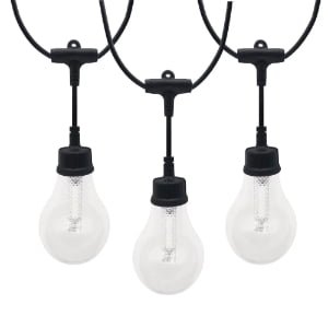 Commercial 30ft RGBW LED string lights with A19 plastic bulbs for outdoor wholesale