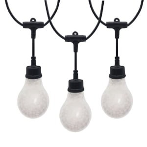 Commercial A19 opal RGBW LED string lights 30ft waterproof for outdoor wholesale