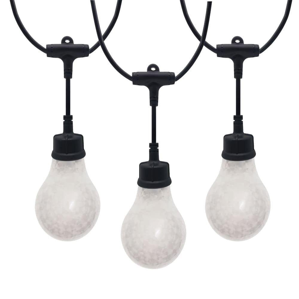 Commercial A19 opal RGBW LED string lights 30ft waterproof for outdoor wholesale