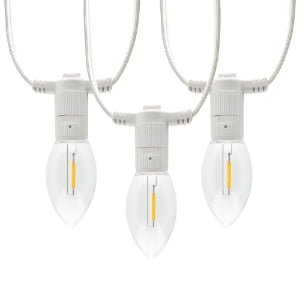 Commercial 120V C9 clear filament LED string lights warm white for wholesale holiday decor