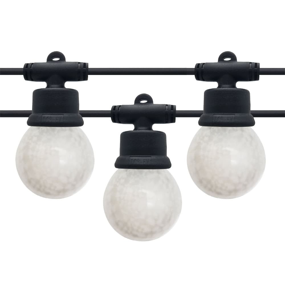 Commercial G50 opal RGBW LED string lights 30ft flat wire for event wholesale