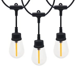 Commercial 30ft S14 LED meteor rain cascading string lights warm white wholesale