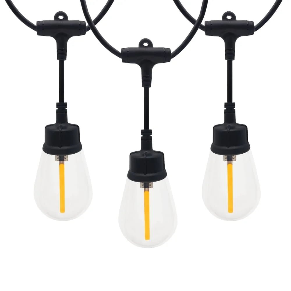 Commercial 30ft S14 LED meteor rain cascading string lights warm white wholesale