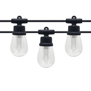 Commercial S14 crystal RGBW LED string lights 30ft flat wire for outdoor wholesale