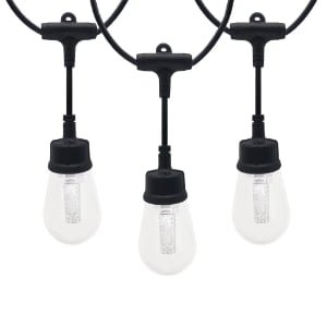 Commercial S14 crystal drip RGBW LED string lights 30ft for outdoor wholesale