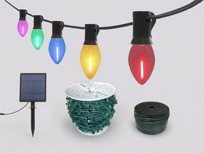 Solar Camping Lights and Wire Accessories