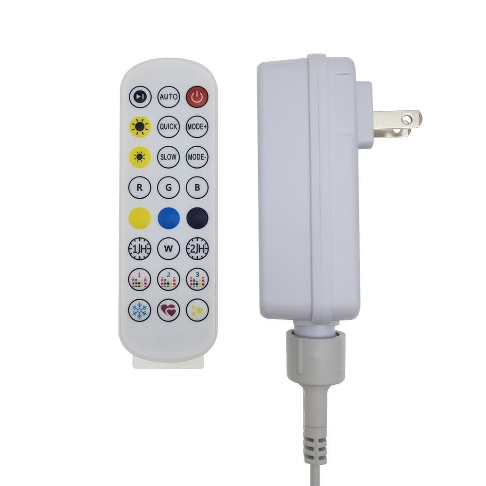 120V to 24V DC power adapter and remote controller kit for LED eave string lights