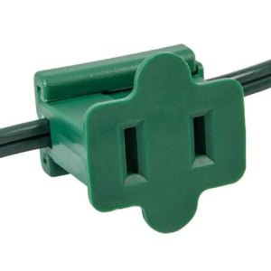 Green female replacement end plug connector for SPT-1W wire C7 C9 string light repair
